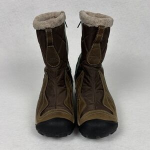 Keen Warm Womens Insulated Winter Boots Brown Mint Green Quilted Zip Up Size 7.5